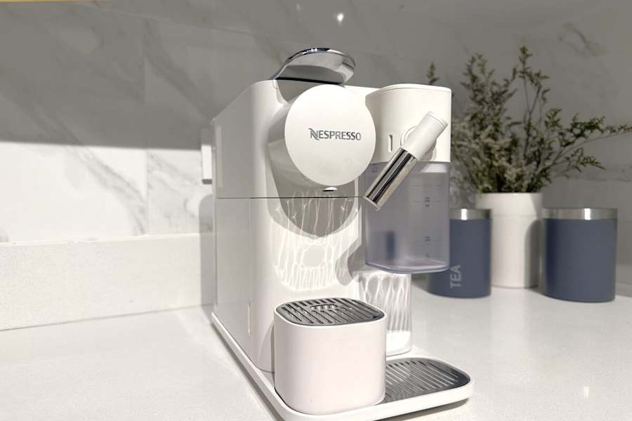 Nespresso machine on the kitchen counter