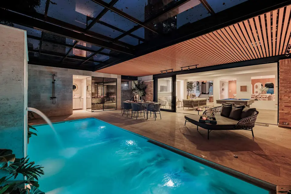 Pool and gardens at Villa Bonita Estate, El Poblado
