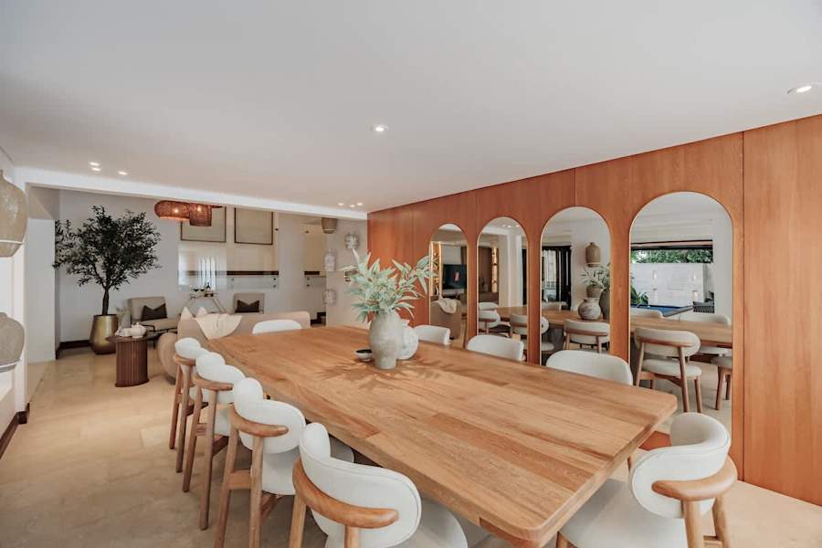 Indoor dining room for group meals